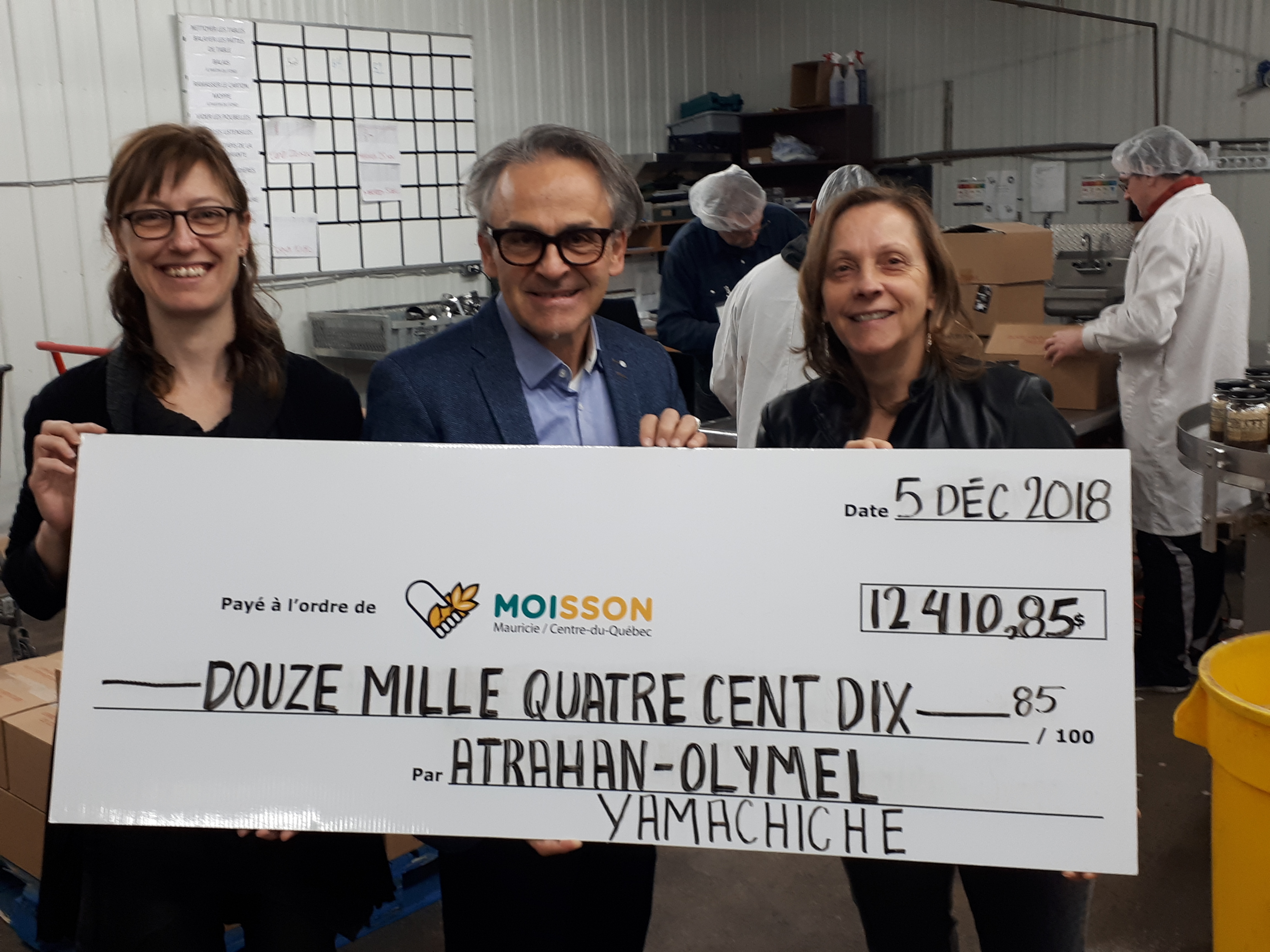 ATrahan – Olymel Yamachiche verse plus de 12 000$ à Moisson